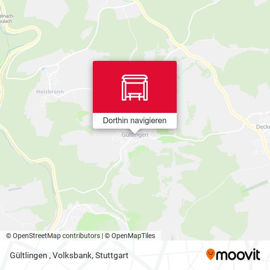 Gültlingen , Volksbank Karte