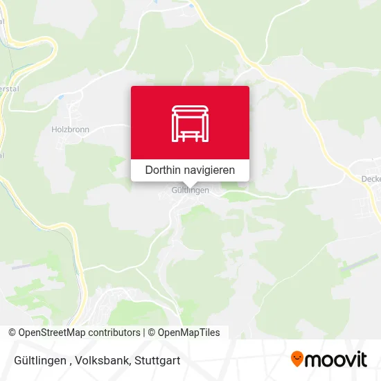 Gültlingen , Volksbank Karte
