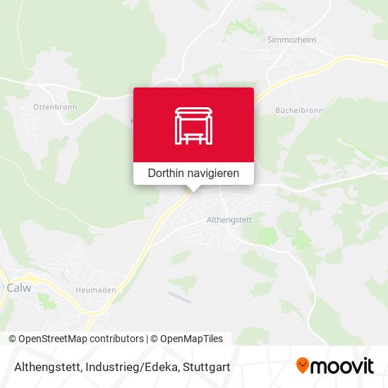 Althengstett, Industrieg/Edeka Karte