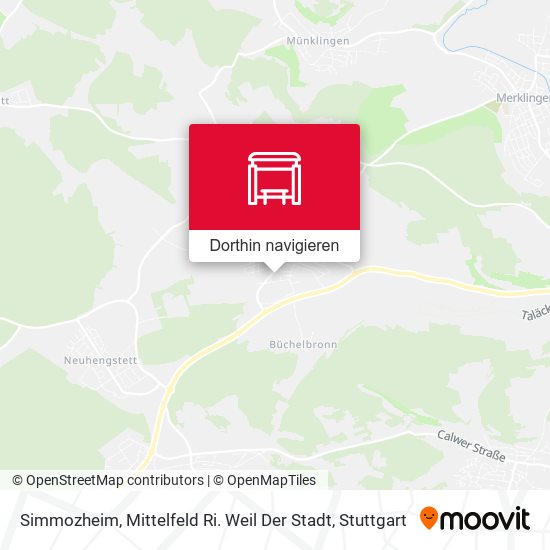 Simmozheim, Mittelfeld Ri. Weil Der Stadt Karte