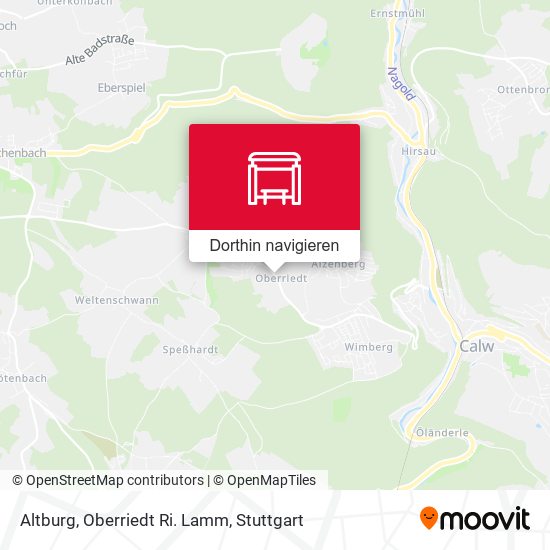 Altburg, Oberriedt Ri. Lamm Karte