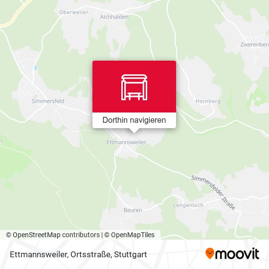 Ettmannsweiler, Ortsstraße Karte