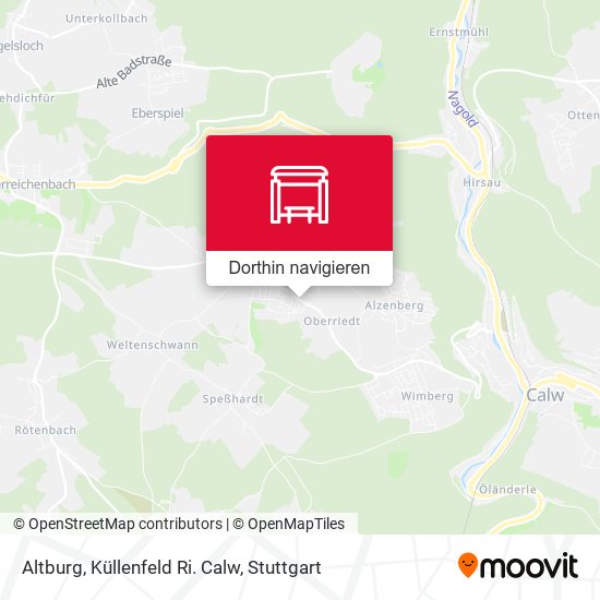 Altburg, Küllenfeld Ri. Calw Karte