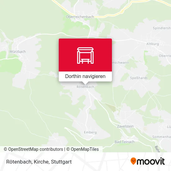 Rötenbach, Kirche Karte