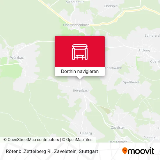 Rötenb.,Zettelberg Ri. Zavelstein Karte
