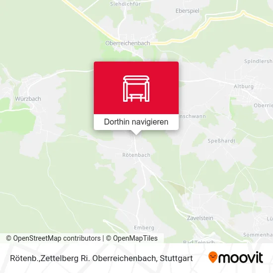 Rötenb.,Zettelberg Ri. Oberreichenbach Karte