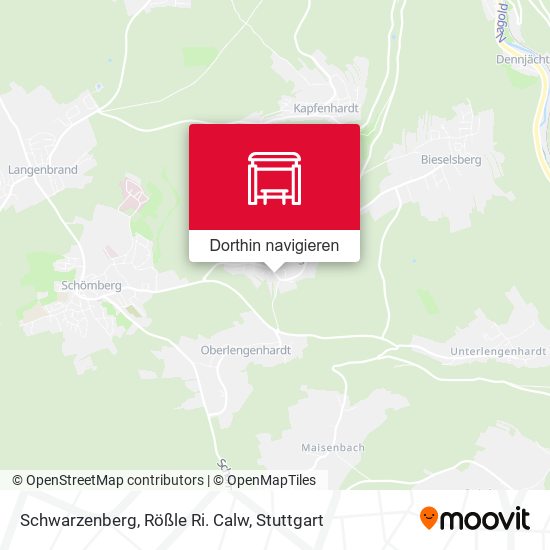 Schwarzenberg, Rößle Ri. Calw Karte