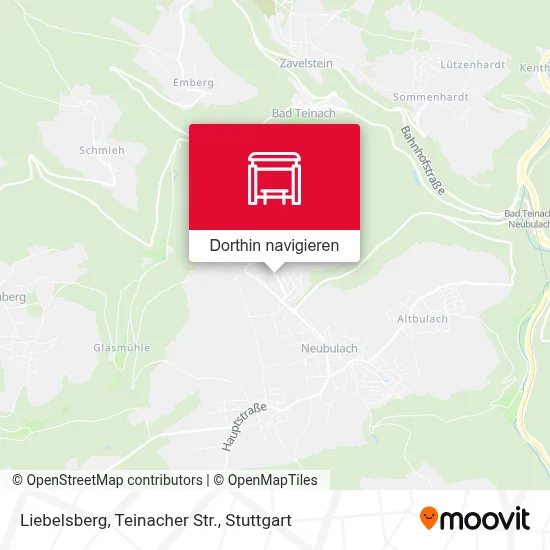 Liebelsberg, Teinacher Str. Karte