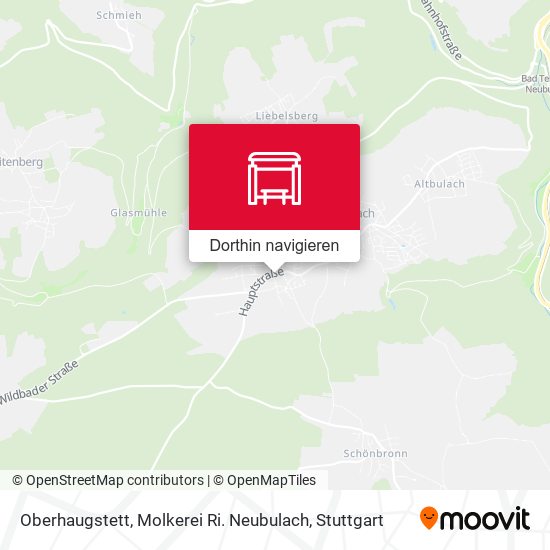 Oberhaugstett, Molkerei Ri. Neubulach Karte