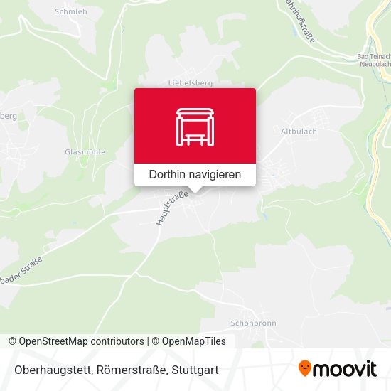 Oberhaugstett, Römerstraße Karte