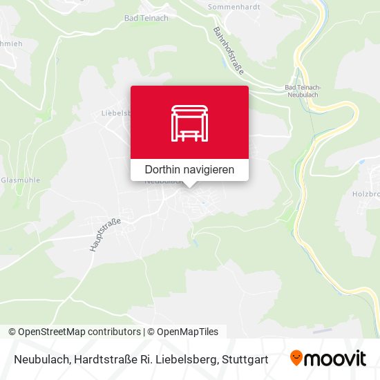 Neubulach, Hardtstraße Ri. Liebelsberg Karte