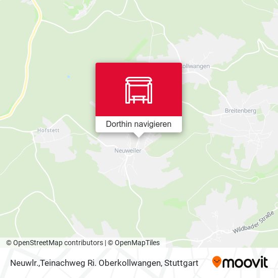 Neuwlr.,Teinachweg Ri. Oberkollwangen Karte