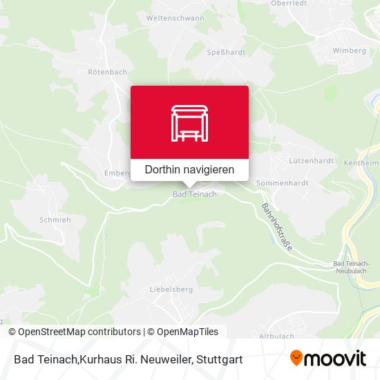 Bad  Teinach,Kurhaus Ri. Neuweiler Karte