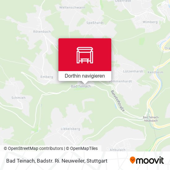 Bad Teinach, Badstr. Ri. Neuweiler Karte