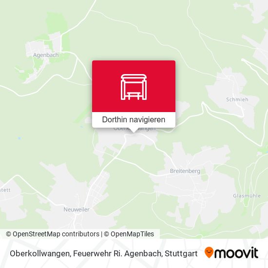 Oberkollwangen, Feuerwehr Ri. Agenbach Karte