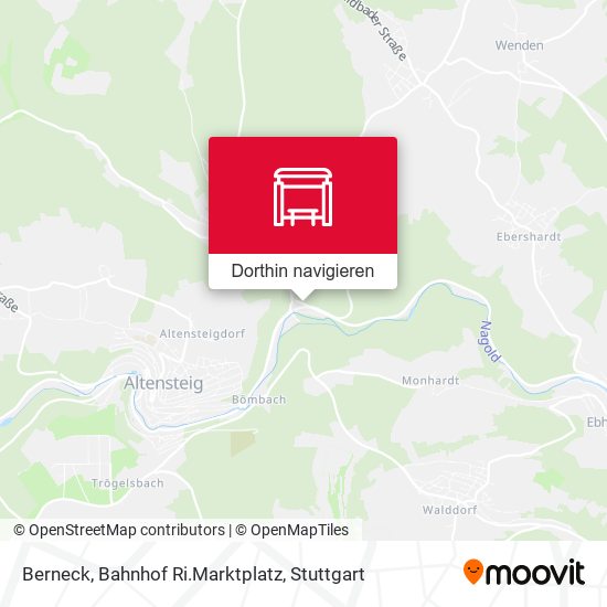 Berneck, Bahnhof Ri.Marktplatz Karte