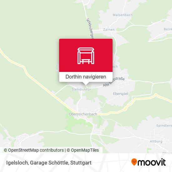 Igelsloch, Garage Schöttle Karte
