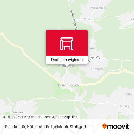 Siehdichfür, Köhlerstr. Ri. Igelsloch Karte