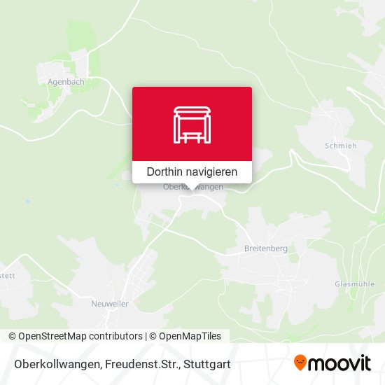 Oberkollwangen, Freudenst.Str. Karte