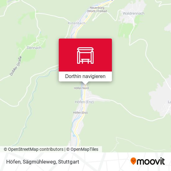 Höfen, Sägmühleweg Karte