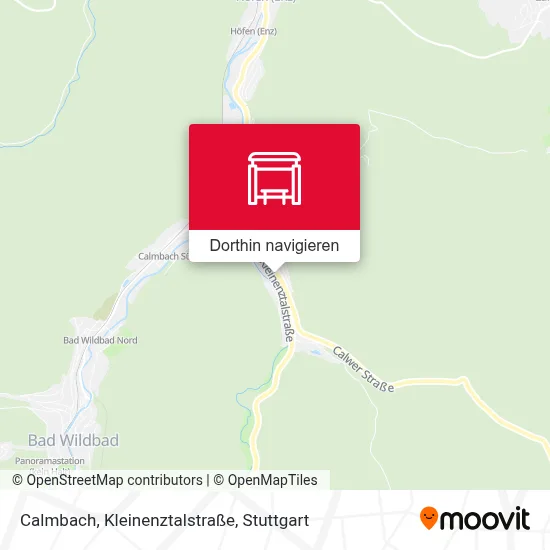 Calmbach, Kleinenztalstraße Karte