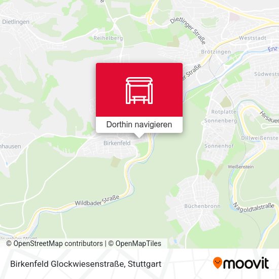 Birkenfeld Glockwiesenstraße Karte