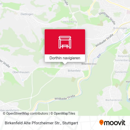 Birkenfeld Alte Pforzheimer Str. Karte