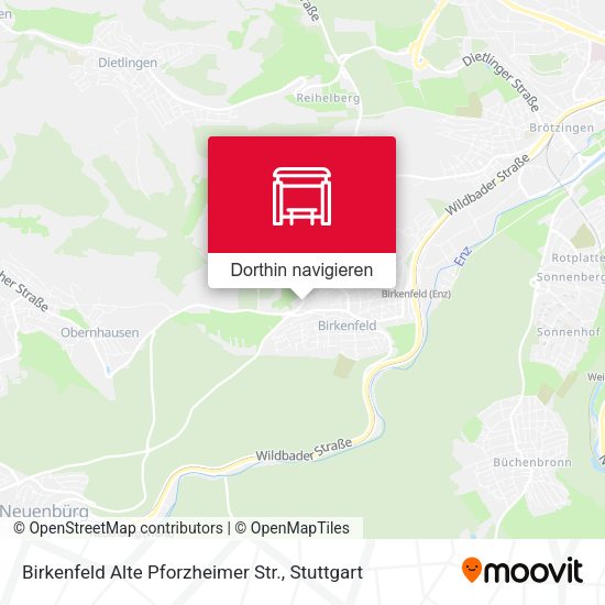 Birkenfeld Alte Pforzheimer Str. Karte