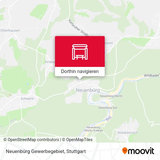 Neuenbürg Gewerbegebiet Karte