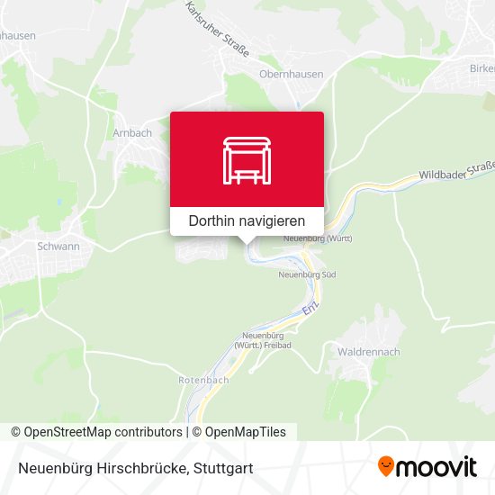Neuenbürg Hirschbrücke Karte