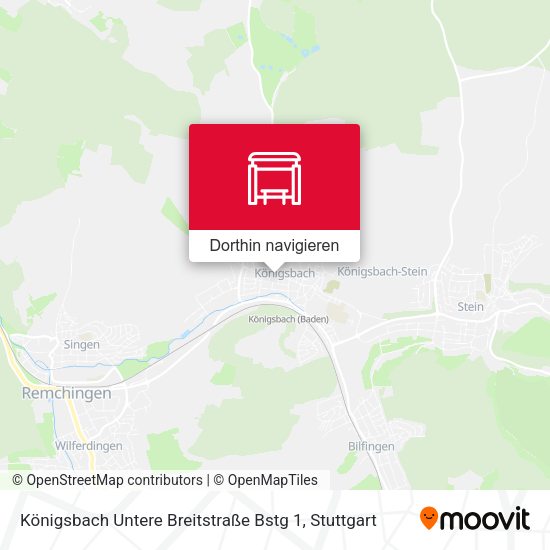 Königsbach Untere Breitstraße Bstg 1 Karte