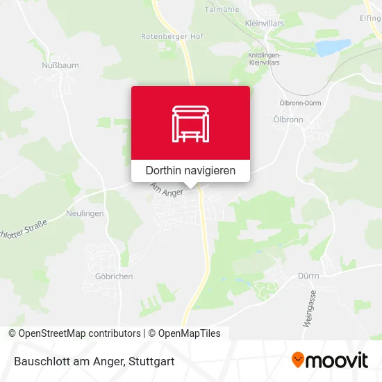 Bauschlott am Anger Karte