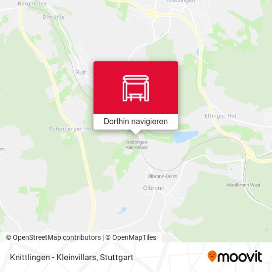 Knittlingen - Kleinvillars Karte