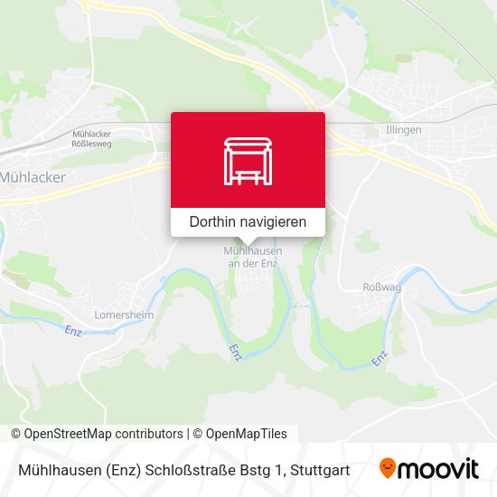 Mühlhausen (Enz) Schloßstraße Bstg 1 Karte