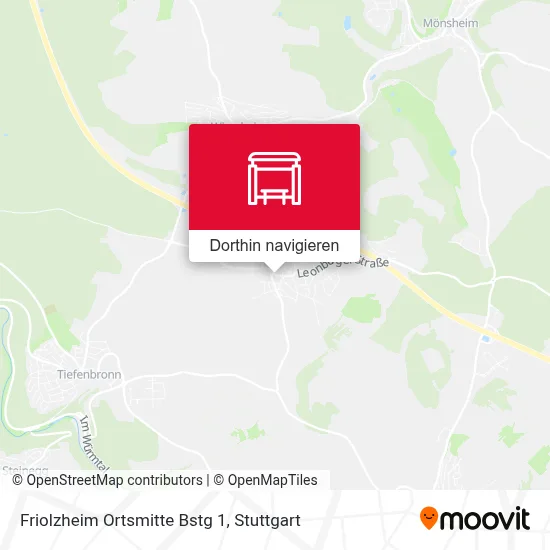Friolzheim Ortsmitte Bstg 1 Karte