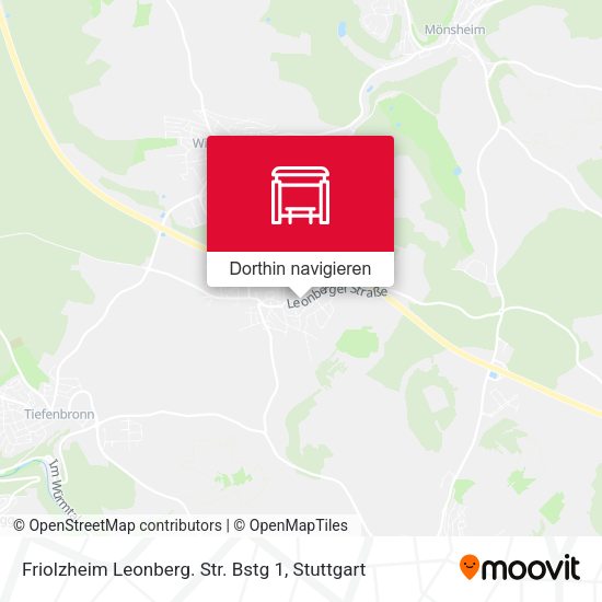 Friolzheim Leonberg. Str. Bstg 1 Karte