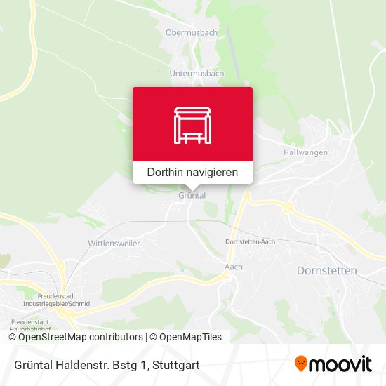 Grüntal Haldenstr. Bstg 1 Karte
