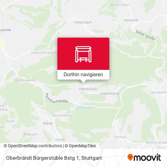 Oberbrändi Bürgerstüble Bstg 1 Karte