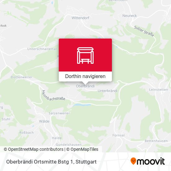Oberbrändi Ortsmitte Bstg 1 Karte