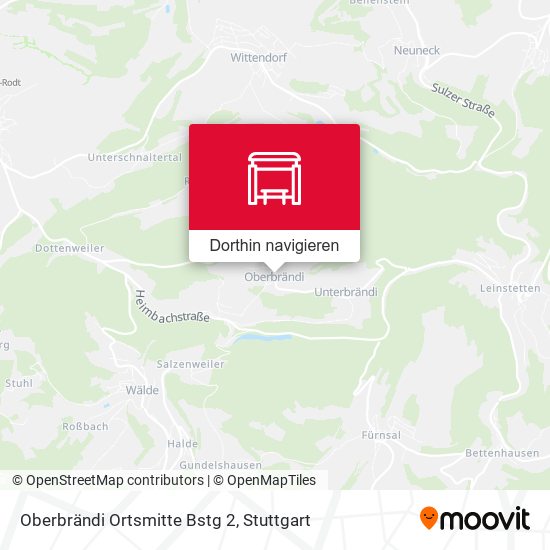 Oberbrändi Ortsmitte Bstg 2 Karte