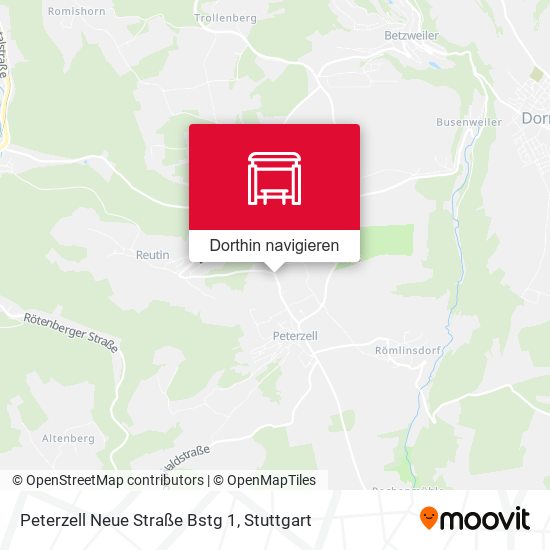 Peterzell Neue Straße Bstg 1 Karte