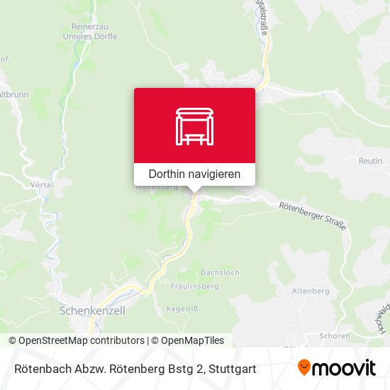 Rötenbach  Abzw. Rötenberg Bstg 2 Karte