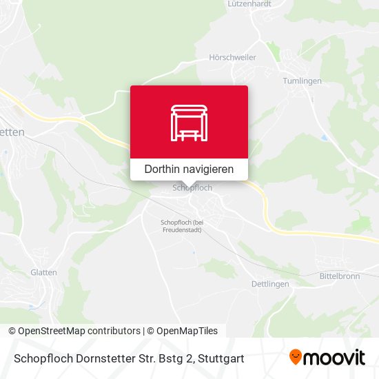 Schopfloch Dornstetter Str. Bstg 2 Karte
