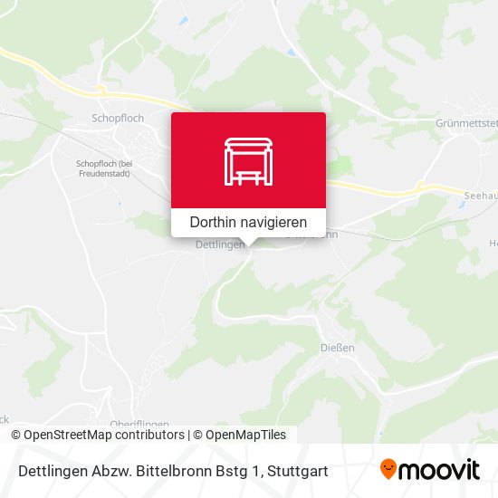 Dettlingen Abzw. Bittelbronn Bstg 1 Karte