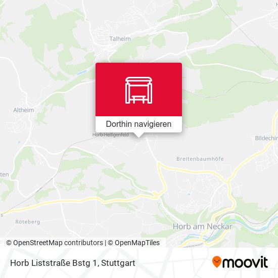 Horb Liststraße Bstg 1 Karte
