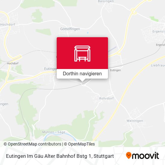 Eutingen Im Gäu Alter Bahnhof Bstg 1 Karte