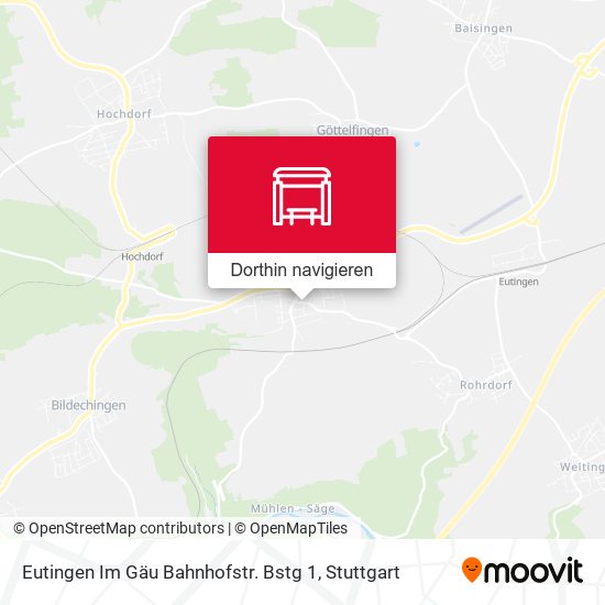 Eutingen Im Gäu Bahnhofstr. Bstg 1 Karte