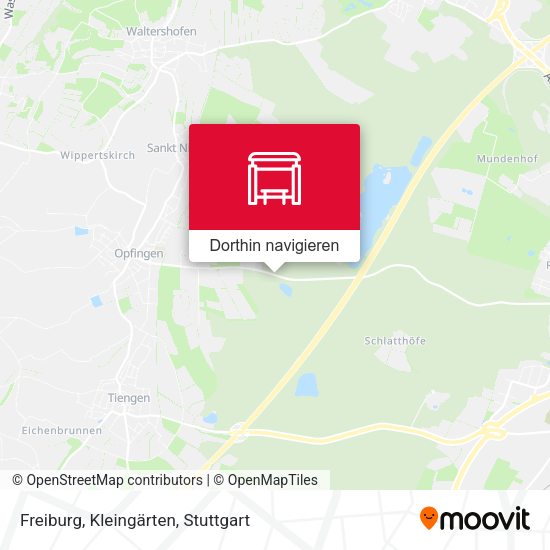 Freiburg, Kleingärten Karte