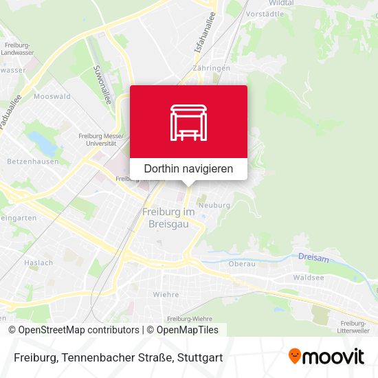Freiburg, Tennenbacher Straße Karte
