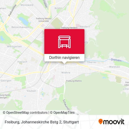 Freiburg, Johanneskirche Bstg 2 Karte